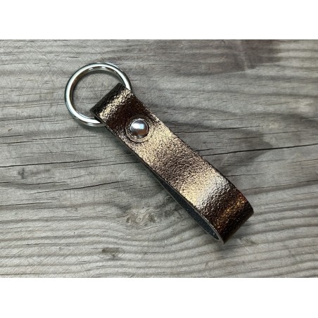 Porte clés en cuir avec un simple anneau - Cuir en Stock