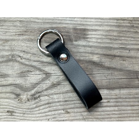 Porte clés en cuir avec un simple anneau - Cuir en Stock