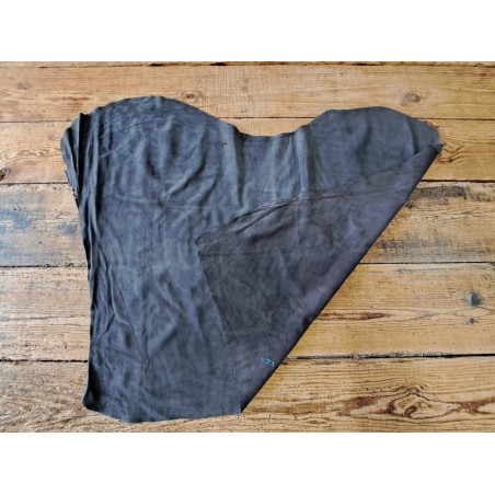 Peau de veau velours - carbone - maroquinerie - vêtement - Cuir en Stock