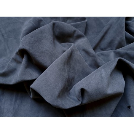 Peau de veau velours - carbone - maroquinerie - vêtement - Cuir en Stock