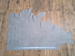 Demi peau de cuir de vache grainé - gris béton - Cuirenstock