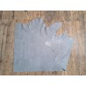 Morceau de cuir de vache grainée - Gris béton - B - Cuir en Stock