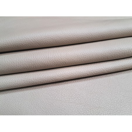 Demi-peau de cuir de vache grainée - écru - maroquinerie - ameublement - cuir en Stock