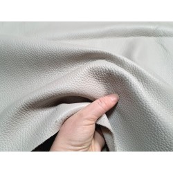 Grande demi peau de cuir de vache grainée - gris plume - maroquinerie - cuirenstock