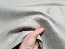 Grande demi peau de cuir de vache grainée - gris plume - maroquinerie - cuirenstock