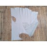 Demi-peau de cuir de vache grainée - gris plume - Cuir en stock