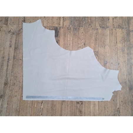 Demi-peau de cuir de vache grainée - gris plume - Cuirenstock
