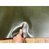 Demi-peau de cuir de veau BOX lisse - tannage ferme - vert bouteille - Cuir en stock