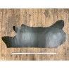 Demi-peau de cuir de veau BOX lisse - tannage ferme - vert bouteille - cuir en stock