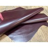 Demi-peau de cuir de veau BOX - Tannage ferme - bordeaux - Cuir en Stock