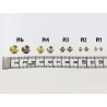 Lot de 20 rivets simple calotte acier finition laiton - Taille R1