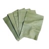 Lot de morceaux de cuir rectangulaire - vert kaki grainé - maroquinerie - cuir en stock