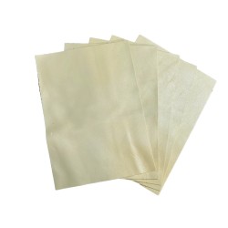 Lot de morceaux de cuir rectangulaire - vanille - maroquinerie - cuir en stock