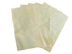 Lot de morceaux de cuir rectangulaire - vanille - maroquinerie - cuir en stock