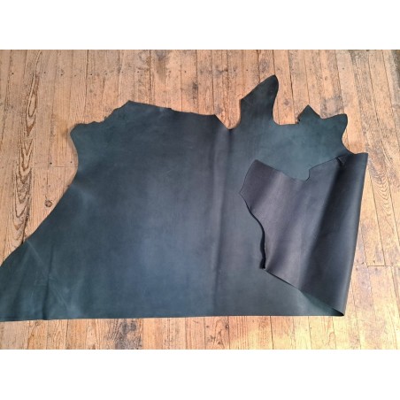 bande de vache - vert forêt-tannage végétal - maroquinerie - accessoires -cuirenstock