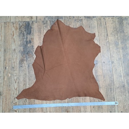 Peau de cuir de mouton velours - brun clair - maroquinerie - Cuirenstock