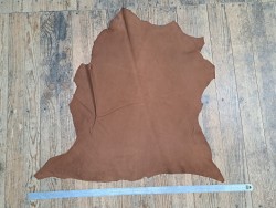 Peau de cuir de mouton velours - brun clair - maroquinerie - Cuirenstock