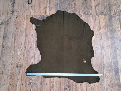 Peau de cuir de mouton velours - kaki - maroquinerie - Cuirenstock