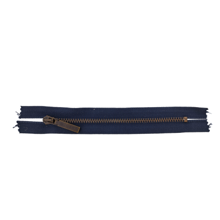 Fermeture Eclair® - bleu marine - zip nylon non séparable - 14 cm - cuirenstock