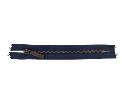 Fermeture Eclair® - bleu marine - zip nylon non séparable - 14 cm - cuirenstock