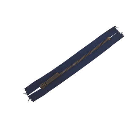 Fermeture Eclair® - bleu marine - zip nylon non séparable - 14 cm - Cuirenstock
