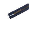 Fermeture Eclair® - bleu marine - zip nylon non séparable - 14 cm - cuir en stock