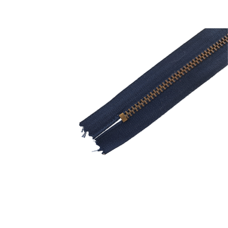 Fermeture Eclair® - bleu marine - zip nylon non séparable - 14 cm - cuirenstock