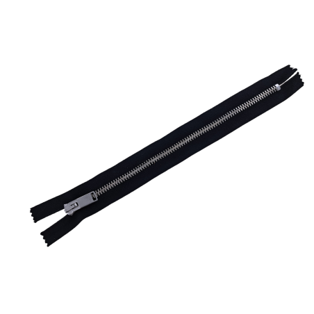 Fermeture Eclair® - noir - zip nylon non séparable - 24.5 cm - cuir en stock