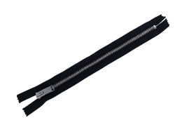 Fermeture Eclair® - noir - zip nylon non séparable - 24.5 cm - cuir en stock