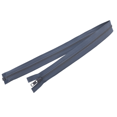 Fermeture Eclair® - gris - zip nylon - séparable - 59 cm - cuir en stock