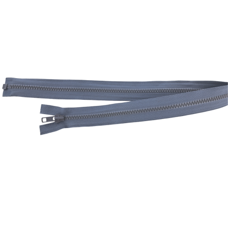 Fermeture Eclair® - gris - zip nylon - séparable - 59 cm - cuirenstock