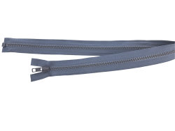 Fermeture Eclair® - gris - zip nylon - séparable - 59 cm - cuirenstock