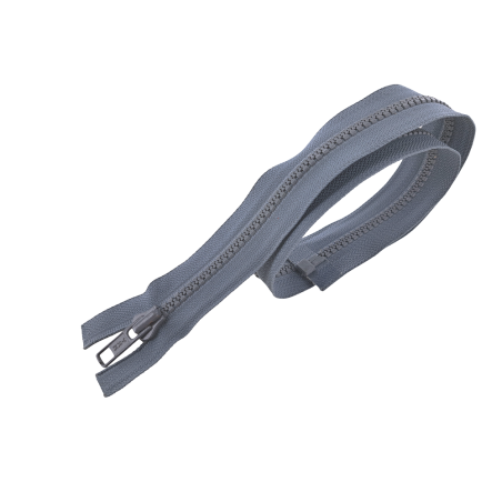 Fermeture Eclair® - gris - zip nylon - séparable - 59 cm - cuir en stock