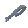 Fermeture Eclair® - gris - zip nylon - séparable - 59 cm - cuir en stock
