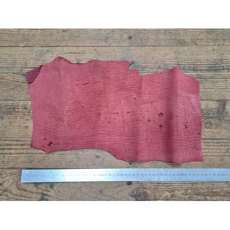 peau de cuir de requin - framboise - cuir en stock