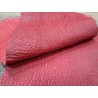 peau de cuir de requin - rouge canneberge - cuir en stock