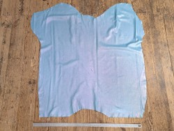 Peau de veau velours paillettes holographiques - bleu - Maroquinerie - Cuir en stock