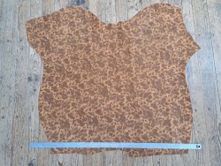 Demi peau de veau velours - camouflage - brun clair - Cuir en stock