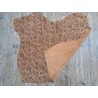 Demi peau de veau velours - camouflage - brun clair - cuir en stock