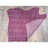Demi peau de veau velours - camouflage - Framboise - Cuir en Stock