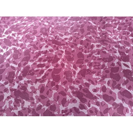 Demi peau de veau velours - camouflage - Framboise - cuir en stock