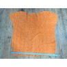 Demi peau de veau velours - camouflage - Orange - Cuir en stock