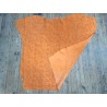 Demi peau de veau velours - camouflage - Orange - Cuir en Stock