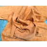 Demi peau de veau velours - camouflage - Orange - Cuir en Stock