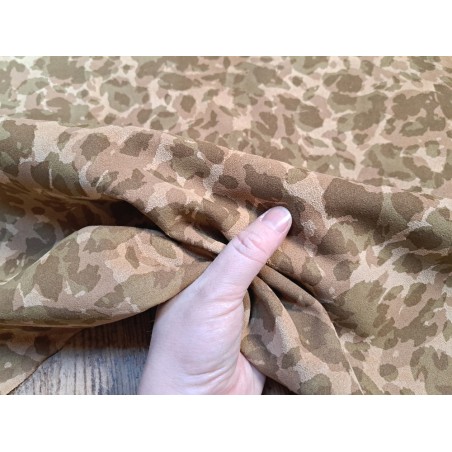 Demi peau de veau velours - camouflage - beige - cuir en stock