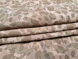 Demi peau de veau velours - camouflage - beige - Cuir en Stock