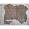 Demi peau de veau velours - camouflage - kaki - Cuir en stock