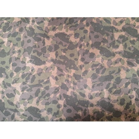 Demi peau de veau velours - camouflage - kaki - Cuir en Stock