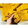 Demi peau de veau velours - camouflage - jaune - Cuir en stock