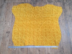 Demi peau de veau velours - camouflage - jaune - Cuir en Stock